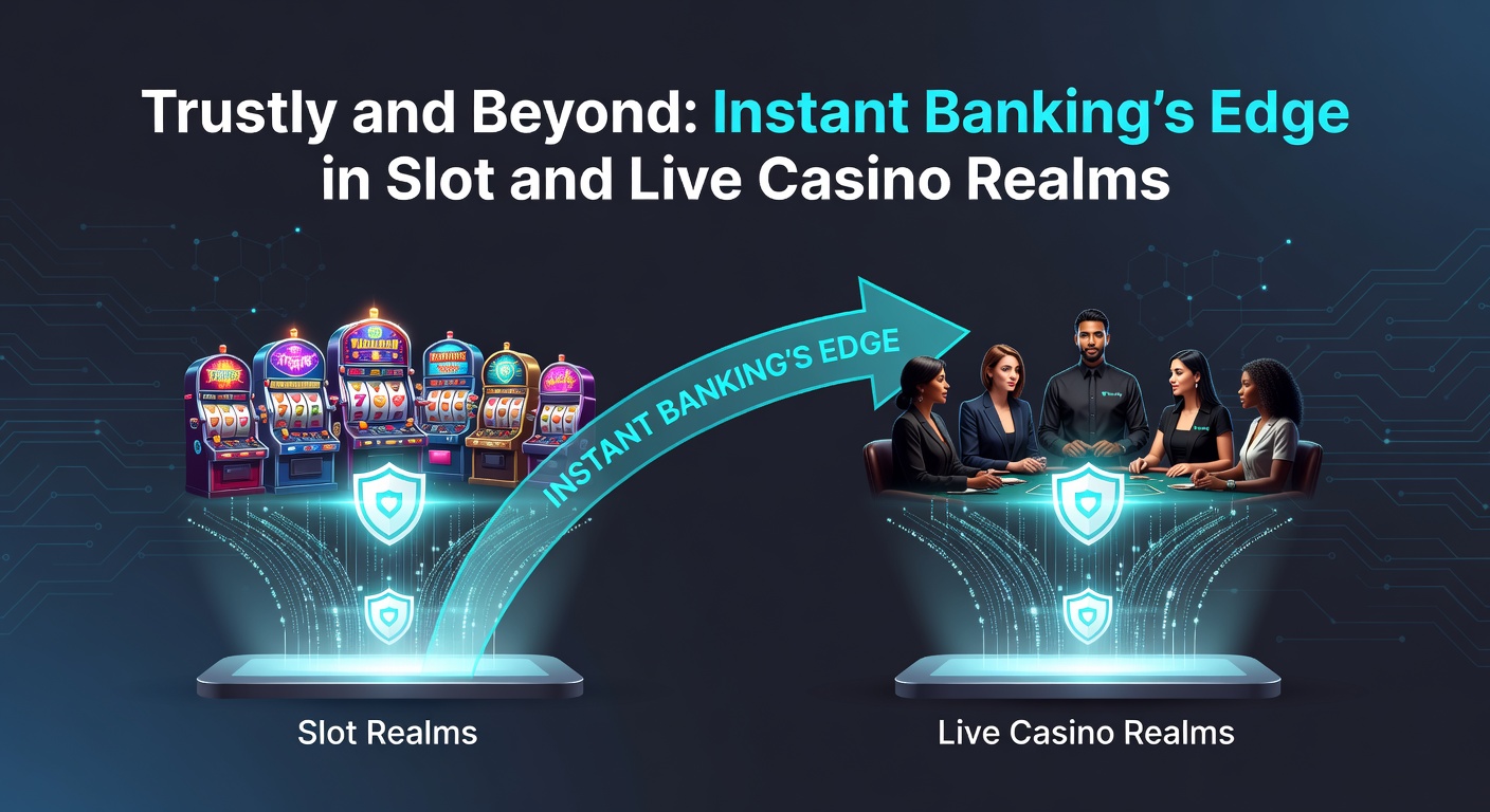 Live-Casino-Tisch mit Dealer und Instant-Banking-Symbolen, die Echtzeit-Transaktionen illustrieren